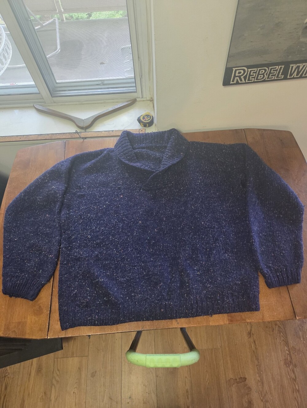 Vintage Donegal Tweed Shawl Collar Knit Sweater | Men's XXL / XL (Oversized)